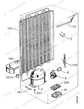 Взрыв-схема холодильника Aeg SAN.3152-5DT - Схема узла Functional parts